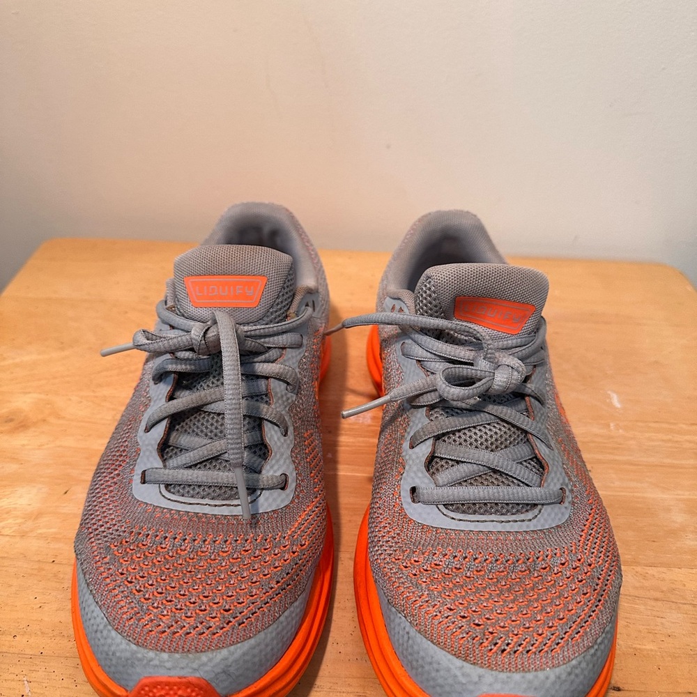 Under Armour Kid’s Gray and Orange Running Shoes - Picture 3 of 6